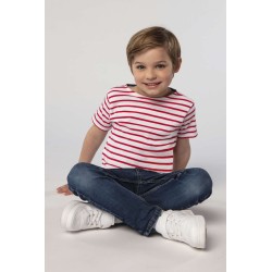 SO01400 SOL'S MILES KIDS' - ROUND NECK STRIPED T-SHIRT