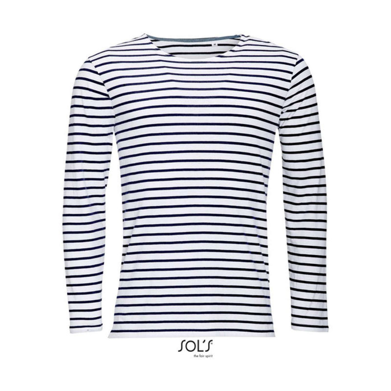 SO01402 SOL'S MARINE MEN - LONG SLEEVE STRIPED T-SHIRT