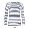 SO01403 SOL'S MARINE WOMEN - LONG SLEEVE STRIPED T-SHIRT