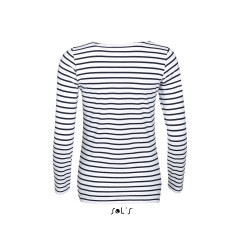 SO01403 SOL'S MARINE WOMEN - LONG SLEEVE STRIPED T-SHIRT