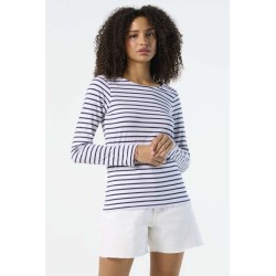 SO01403 SOL'S MARINE WOMEN - LONG SLEEVE STRIPED T-SHIRT