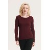 SO11425 SOL'S MAJESTIC - WOMEN'S ROUND COLLAR LONG SLEEVE T-SHIRT