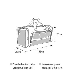 SO70900 SOL'S WEEK-END - 600D POLYESTER MULTI-POCKET TRAVEL BAG