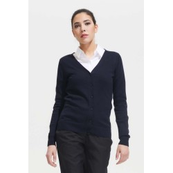SO90012 SOL'S GOLDEN WOMEN - V-NECK KNITTED CARDIGAN