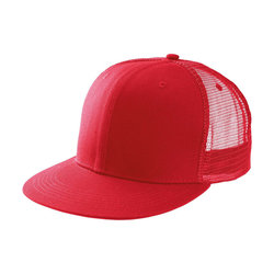 KP113 TRUCKER FLAT PEAK CAP - 6 PANELS