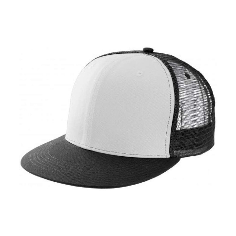 KP113 TRUCKER FLAT PEAK CAP - 6 PANELS