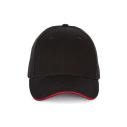 KP185 CAP WITH CONTRASTING SANDWICH PEAK - 6 PANELS
