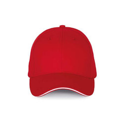 KP185 CAP WITH CONTRASTING SANDWICH PEAK - 6 PANELS