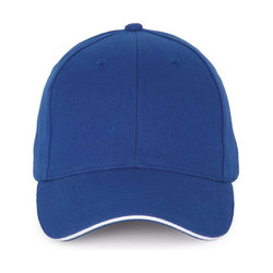 KP185 CAP WITH CONTRASTING SANDWICH PEAK - 6 PANELS