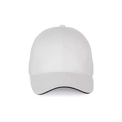 KP185 CAP WITH CONTRASTING SANDWICH PEAK - 6 PANELS