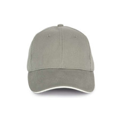 KP198 CAP IN ORGANIC COTTON WITH CONTRASTING SANDWICH PEAK - 6 PANELS