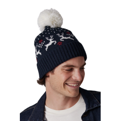 KP512 WINTER BEANIE WITH REINDEER DESIGN