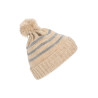 KP556 KNITTED STRIPED BEANIE IN RECYCLED YARN