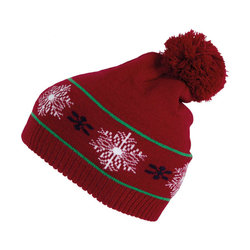 KP558 BEANIE WITH CHRISTMAS PATTERNS