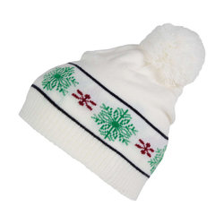 KP558 BEANIE WITH CHRISTMAS PATTERNS
