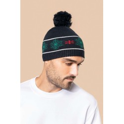 KP558 BEANIE WITH CHRISTMAS PATTERNS
