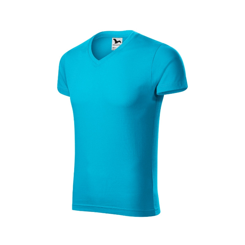 Malfini - Koszulka męska - Slim Fit V-neck 146